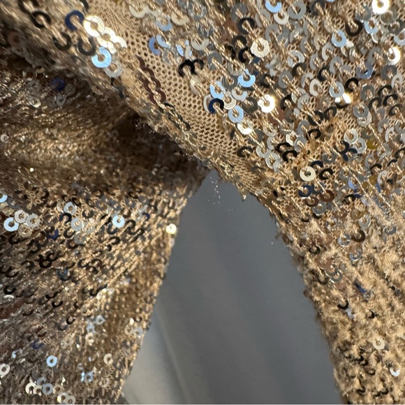 House of Harlow 1960 Elegant Gold Sequin Women's Party Pants Size Medium Mobwife - Picture 8 of 10